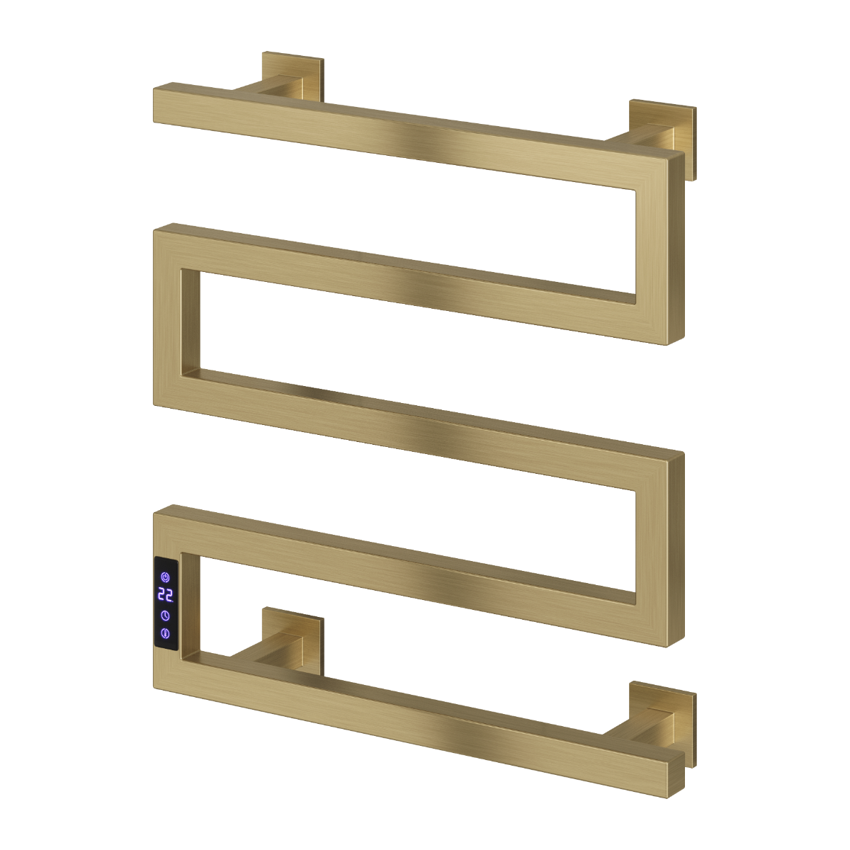 Reina EVSPB Vispa 510x500 Brushed Brass Electric Towel Rail