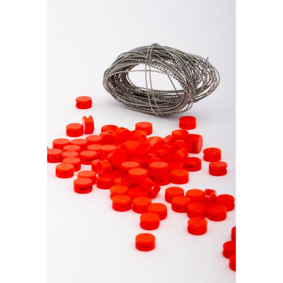 Round Nylon Meter Seals with Twisted Galvanised Wire