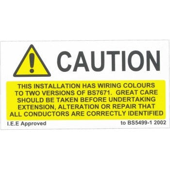 SES WLWR Mixed Wiring Self Adhesive Label 100mm x 50mm