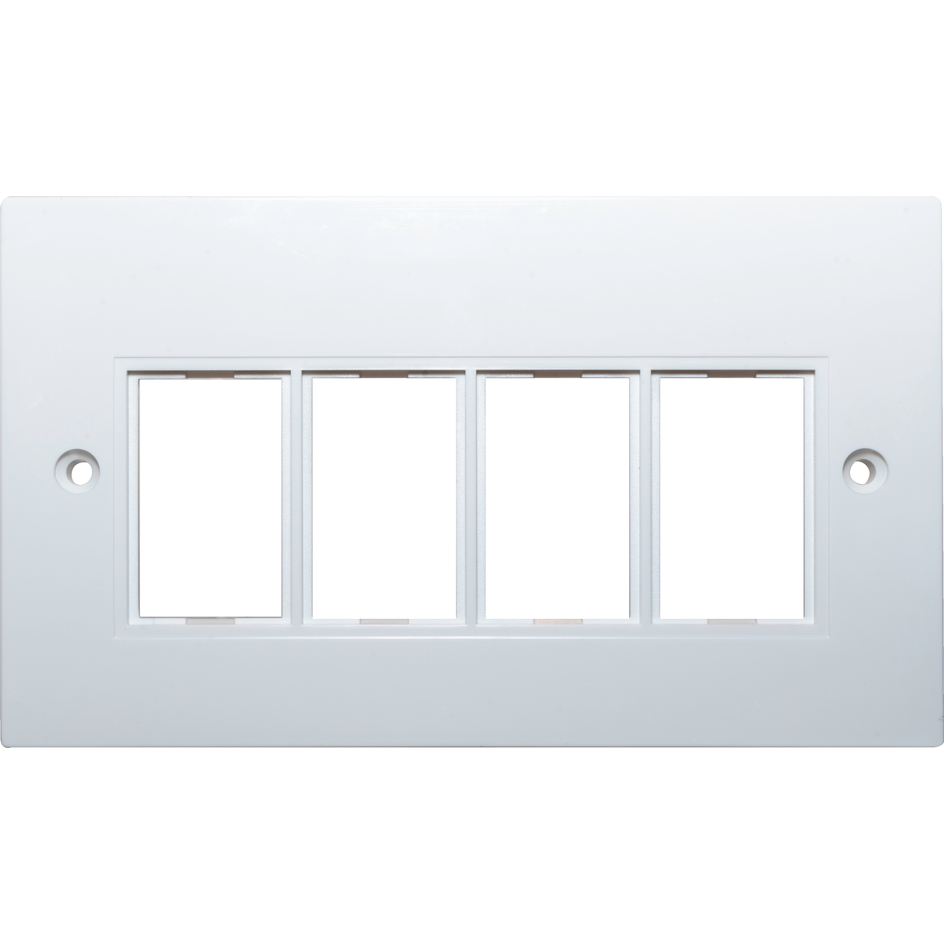 Securiflex SFX/ACC-LPC6-2XFP-WHT-1 Double Gang Low Profile Faceplate White