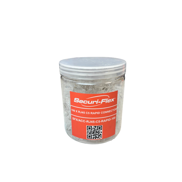 Securiflex SFX/ACC-RJ45-C5-RAPID-100 CAT5E Rapid RJ45 Plugs In A Tub of 100