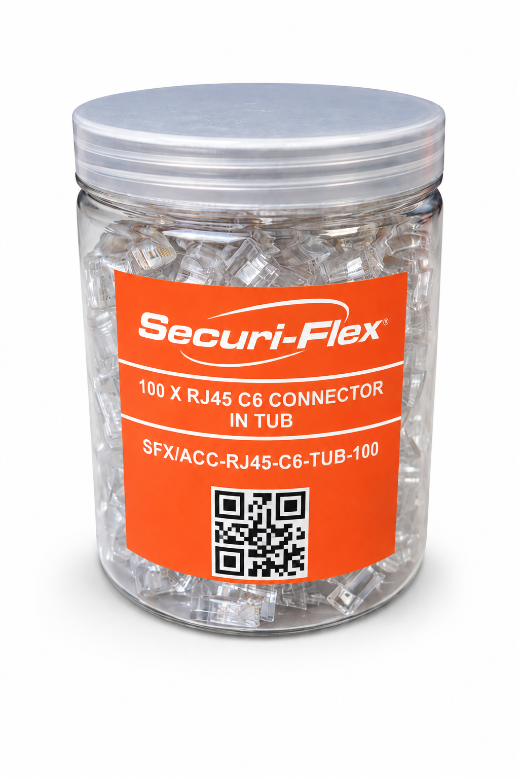 Securiflex SFX/ACC-RJ45-C6-TUB-100 CAT6 RJ45 Plugs In A Tub of 100