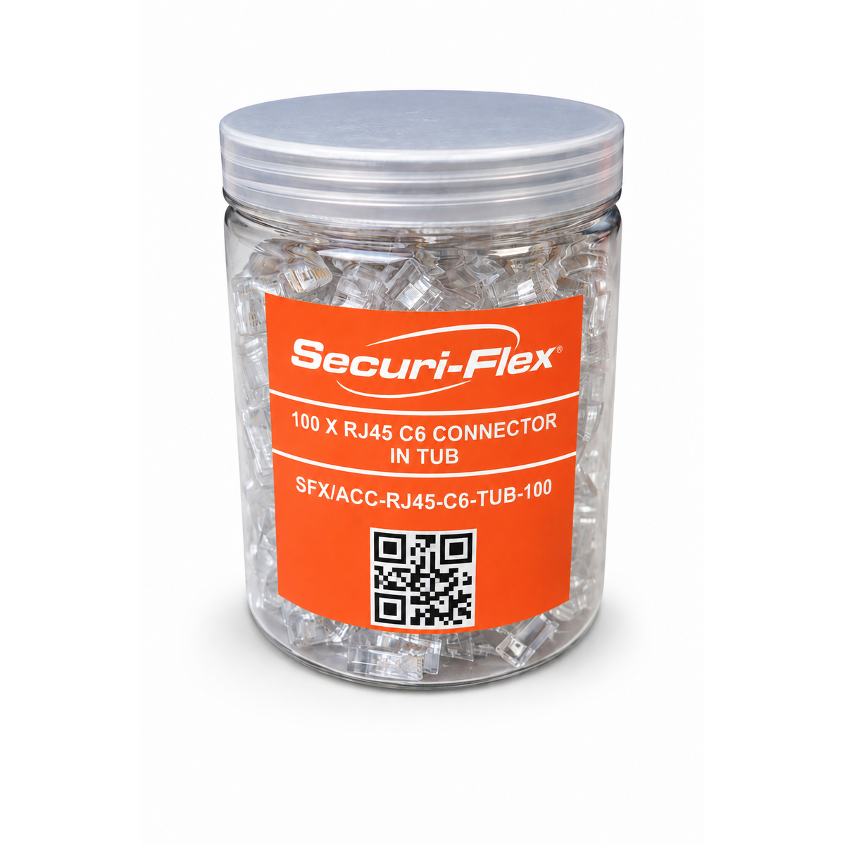 Securiflex SFX/ACC-RJ45-C6-TUB-100 CAT6 RJ45 Plugs In A Tub of 100