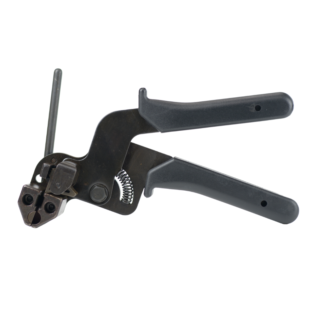 Securiflex SFX/ACC-TOOL-GUN-STNSTL-TIE-12MM-BLK-1 Cable Tie Tensioner and Cutting Tool Stainless Steel Ties Max 7.9mm Wide Side Grip Style Black