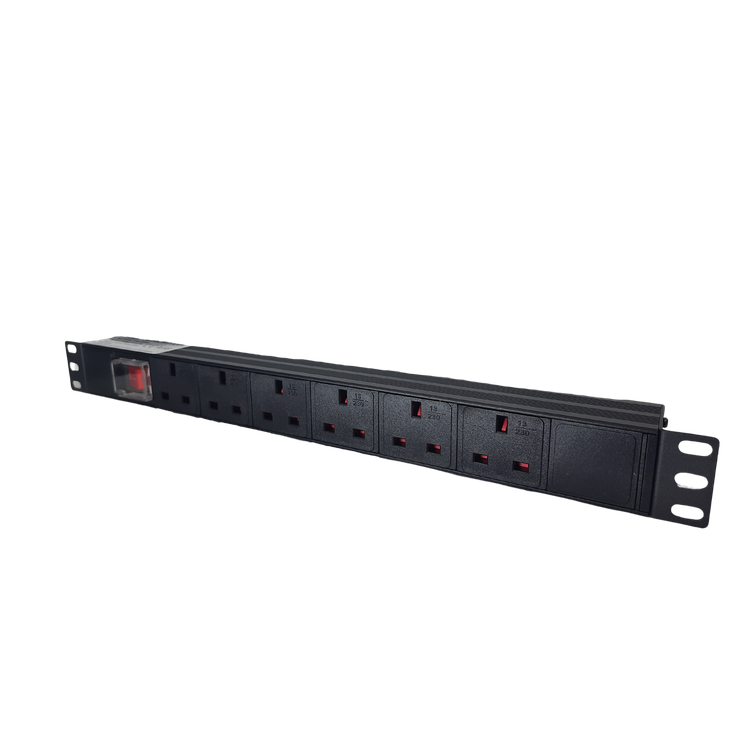 Securiflex SFX/ACC-WC-PDU-6-H-1 1U Horizontal 6 Way Power Distribution Unit Black