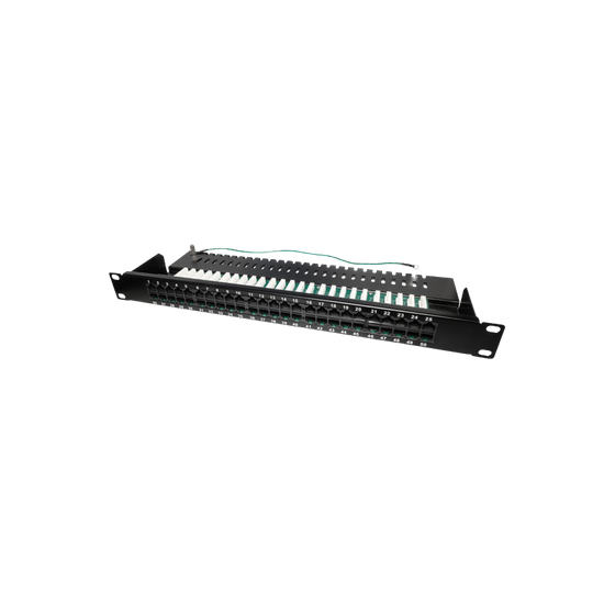 Securiflex SFX/ACC-WC-PP-RJ45-50-2U-1 2U 50 Port RJ45 Telecom Patch Panel Black