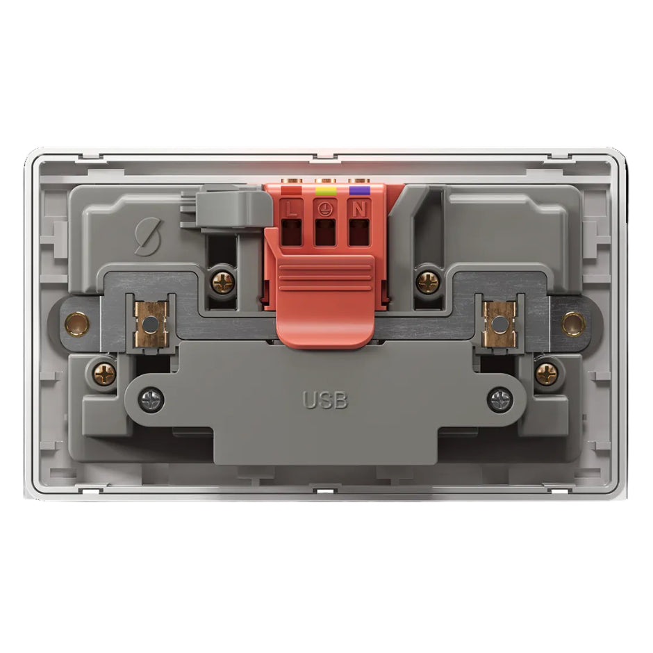 Sockits MB2G20U 13A 2 Gang USB Double Socket Matt Black