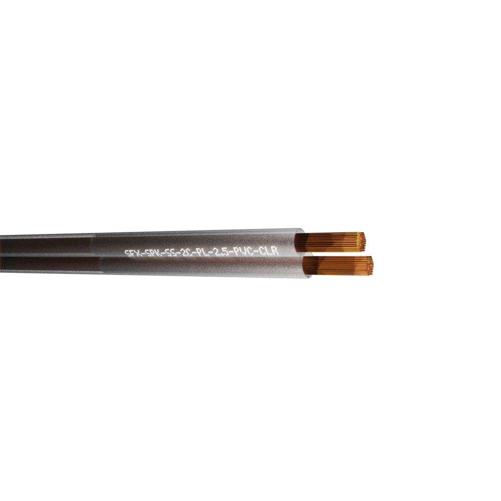 Speaker Cable Secure Sound 2 Core OFC 2.5mm Parallel Gold PVC