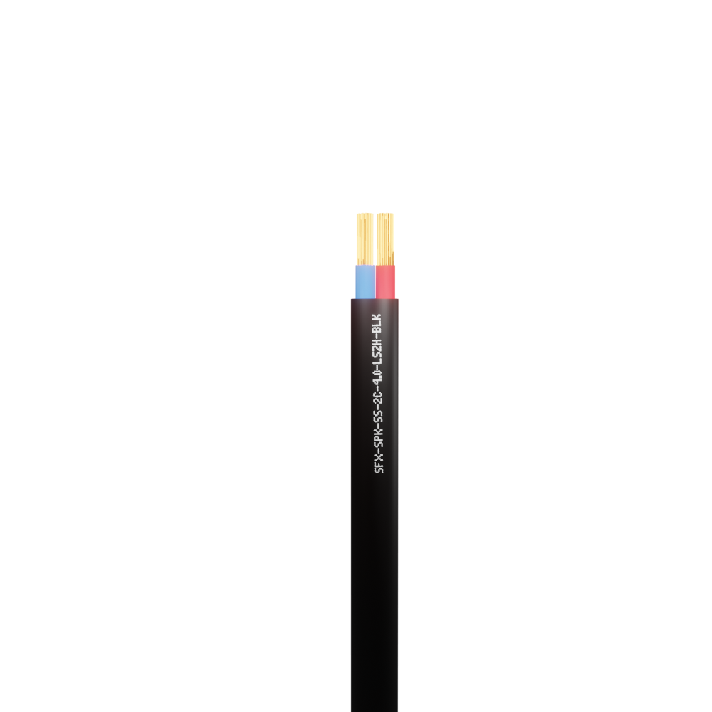 Speaker Cable Secure Sound 2 Core OFC 4.0mm Round LSZH