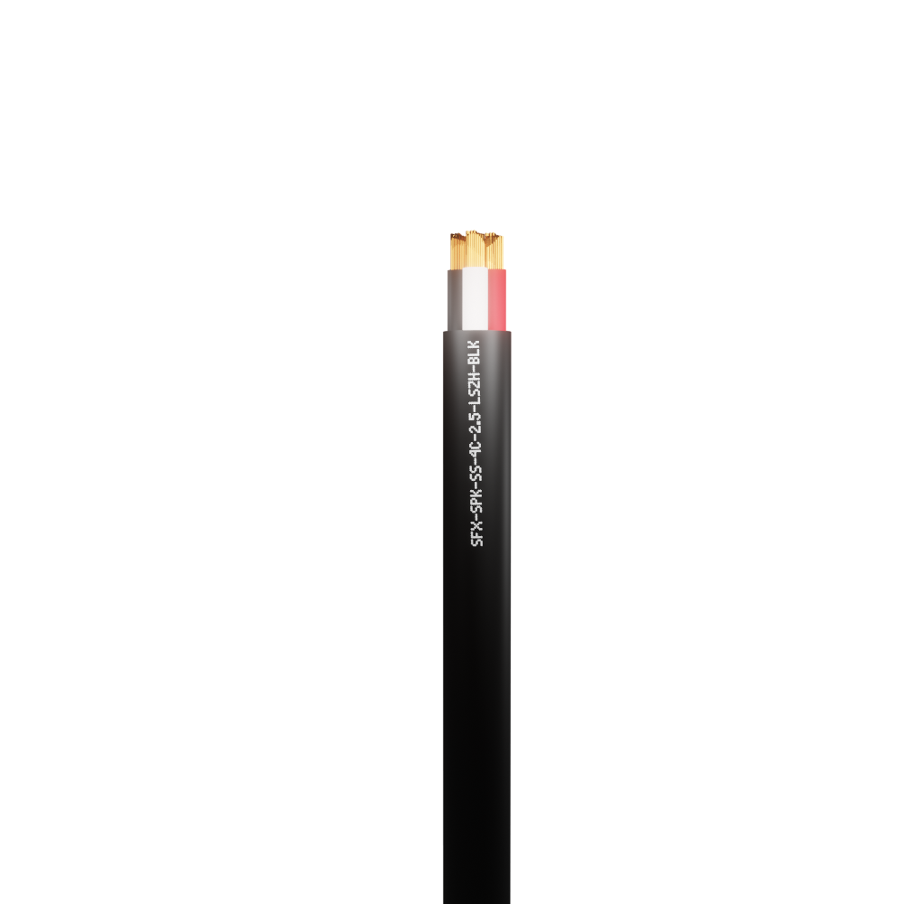 Speaker Cable Secure Sound 4 Core OFC 2.5mm Round LSZH