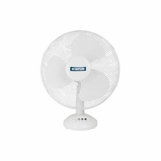 Status S12DESKFAN 12 Inch Three Speed Oscillating Desk Fan