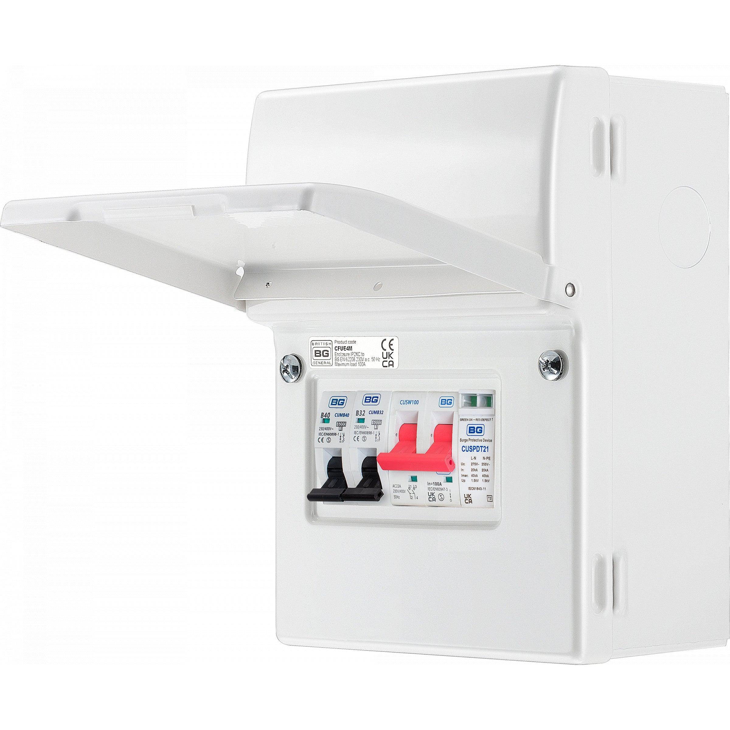 Sync Energy CFUEV2-01 Main Switch EV Charger Supply Unit with 40A MCB & SPD IP20