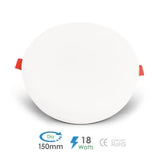 Ener-j T823 18W Frameless Recessed-Surface Super LED Panel, 150mm, Round, 6000K Pack of 2