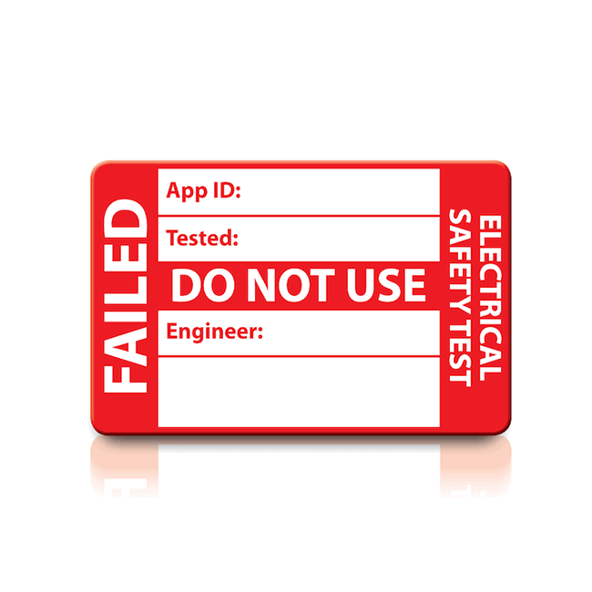 TIS TIS1615-200 Medium Fail Labels (Pack of 200)