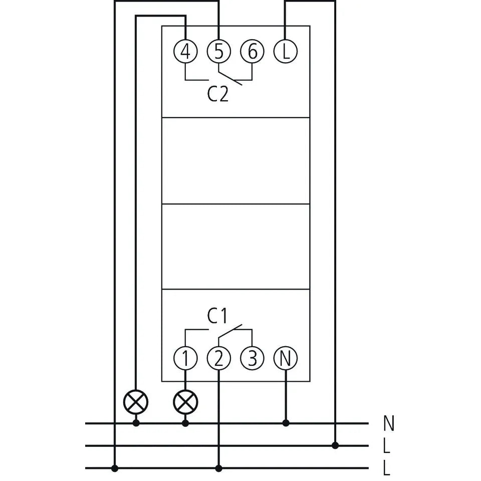 Theben Selekta 174 Top3 Astro Time Switch 2 Channels Reg/Din Rail/Top-Hat Rail Reversible Astro Mode