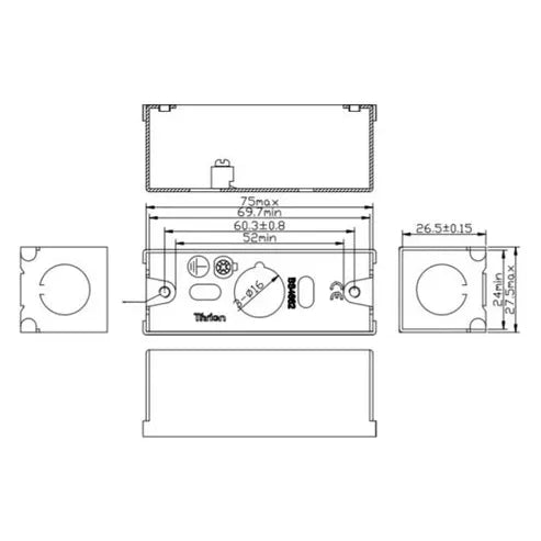 Thrion THAR1 1 Gang Flush Galv. Architrave Box