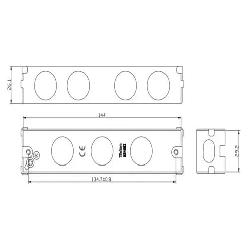 Thrion THAR2 2 Gang Flush Galv. Architrave Box
