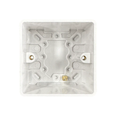 Thrion VN283 1 Gang 47mm Rounded Pattress Back Box White