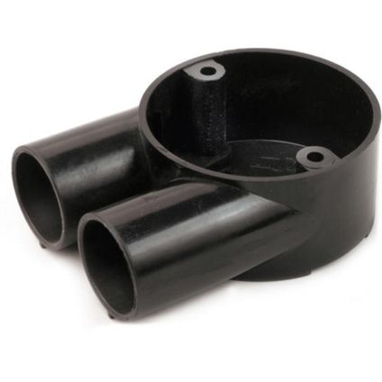 Univolt CB25/2-UBK 25mm PVC Conduit U Box Black (Sold in 1's)
