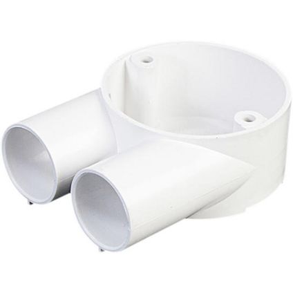 Univolt CB25/2-UWH 25mm PVC Conduit U Box White (Sold in 1's)