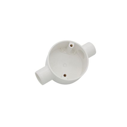 Univolt CB25/2WH 25mm PVC Conduit Through Box White