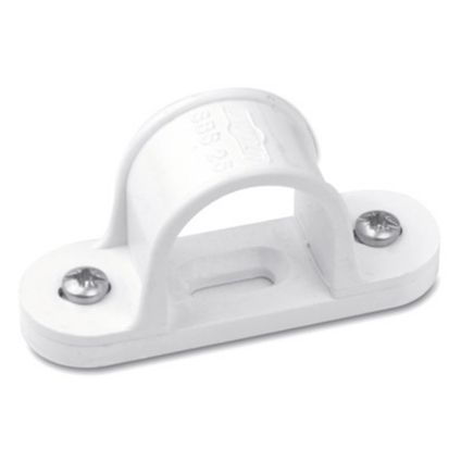 Univolt SBS25WH 25mm PVC Conduit Spacer Bar Saddle White