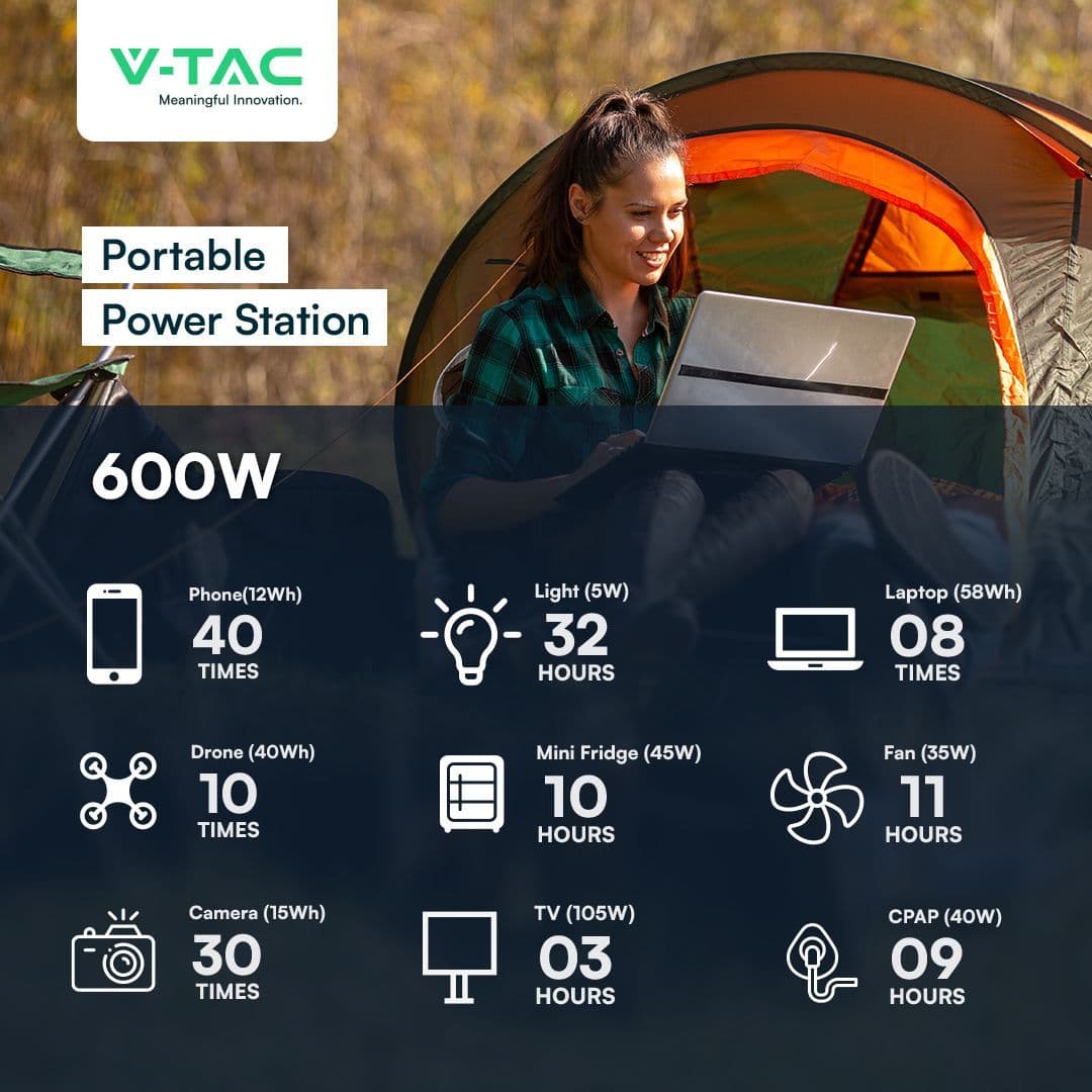 V-TAC 11741 600W Portable Power Station