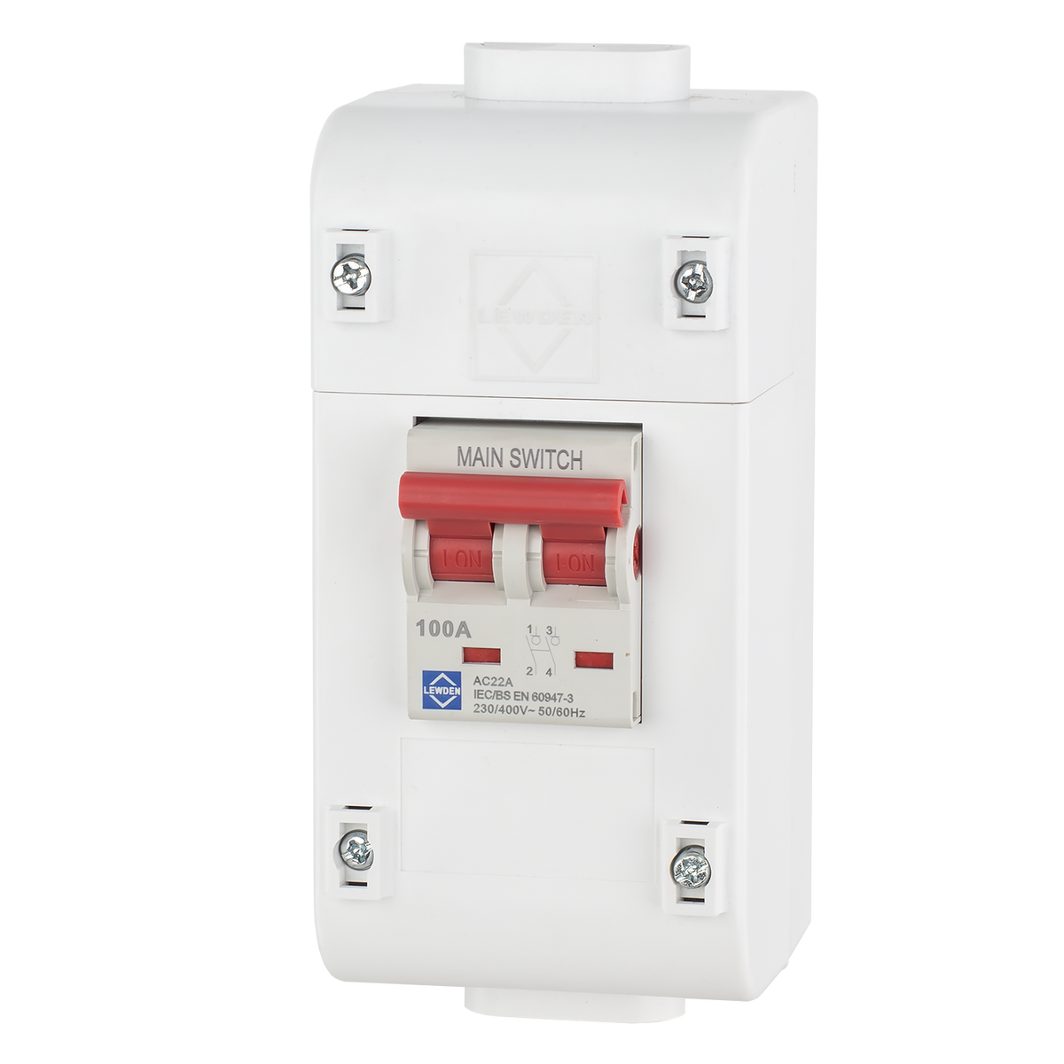 Lewden SLM2-DS 100A DP Electricity Meter Isolator Switch with Dual Screw Terminals