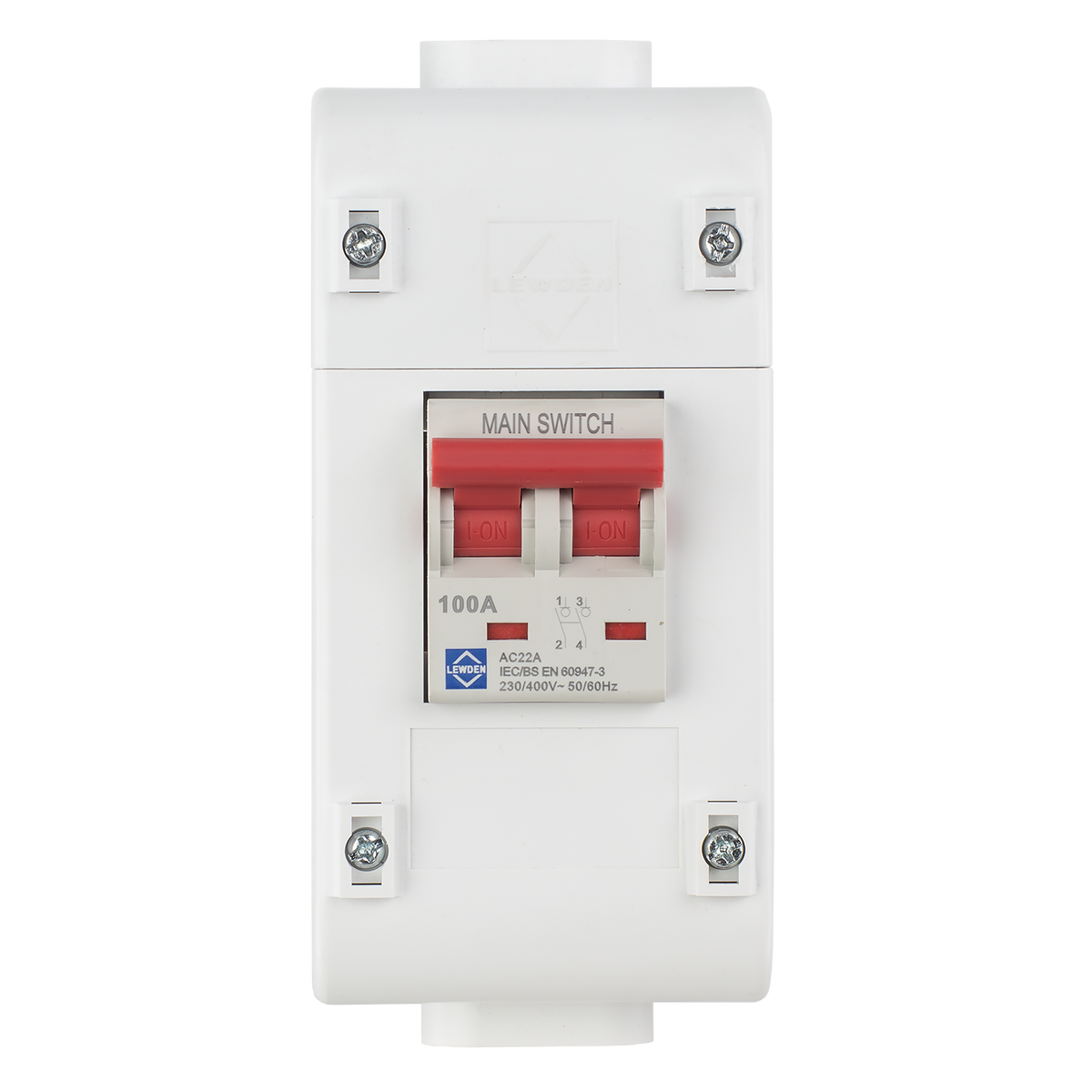 Lewden SLM2-DS 100A DP Electricity Meter Isolator Switch with Dual Screw Terminals