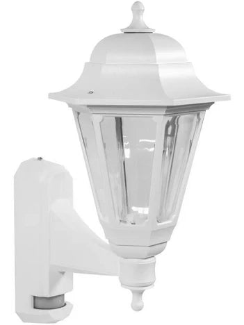 ASD CL/WK100P BC GLS Coach Lantern IP44 White with PIR