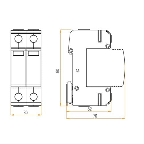 Click Elucian CU2SPD275 SPD 2 Pole Type 2 40kA