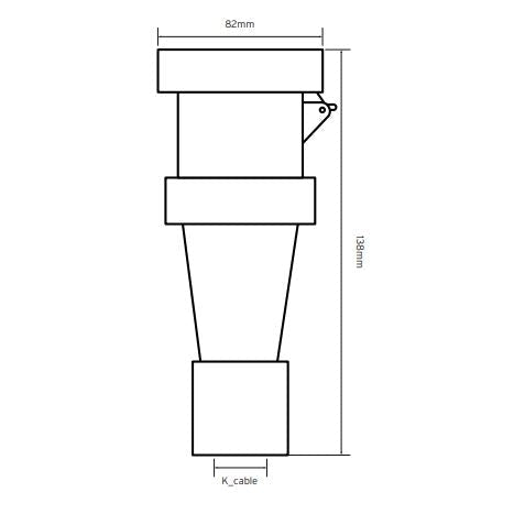 Niglon 57408 16A 3P+E 415V Coupler IP44