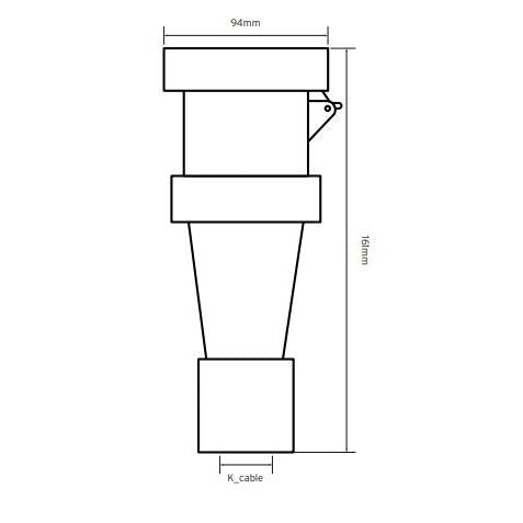 Niglon 57416 32A 2P+E 240V Coupler IP44