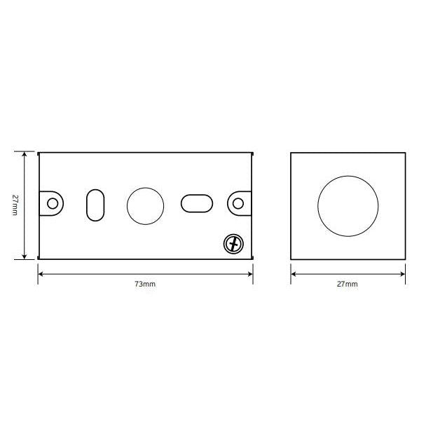 Niglon AR1 1Gang Switch&Socket Box 27mm