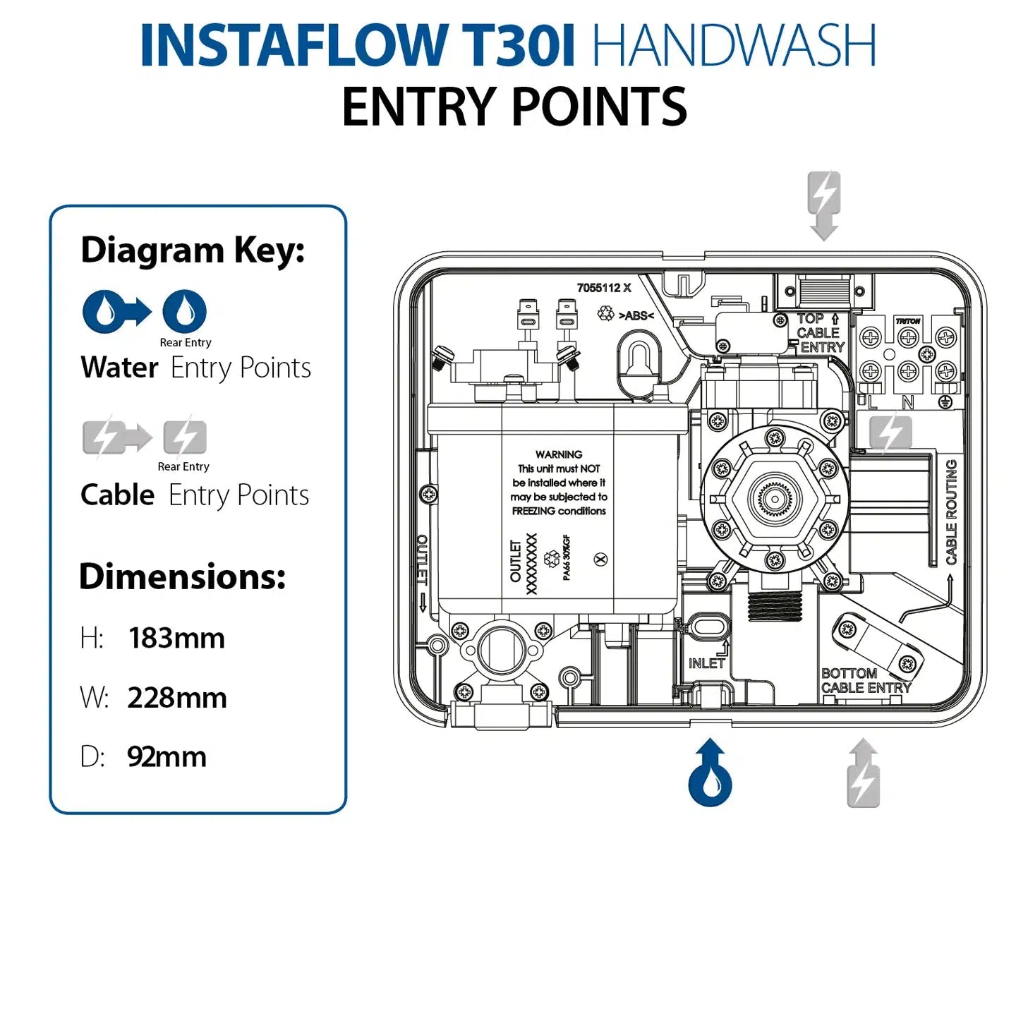 Triton SPT303I Instaflow 3kW Oversink Handwash Unit