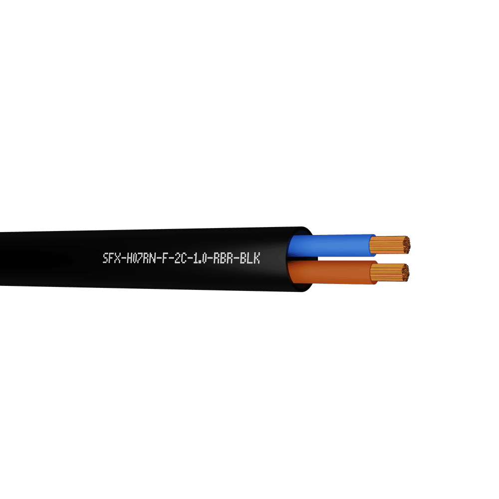 2 Core H07RN-F Flexible Rubber Cable