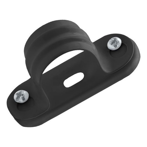 20mm Conduit Metal Spacer Bar Saddle Black