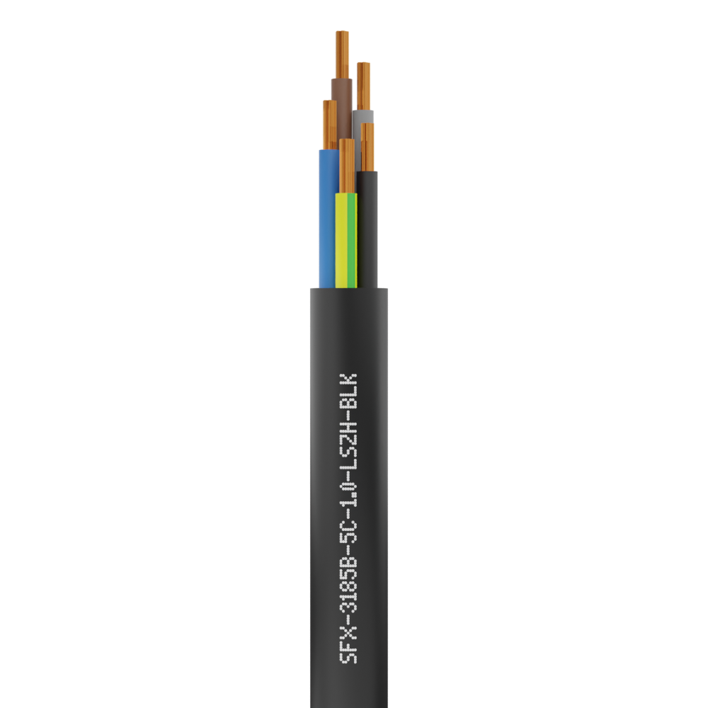 5 Core 3185B Round Flexible LSZH Cable