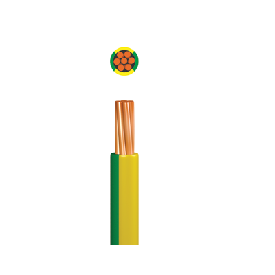 6491X 10mm² PVC Single Core Green / Yellow (25m Drum)