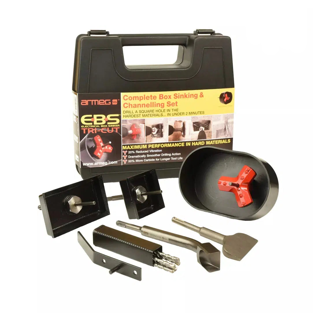Armeg EBS.TCINST.SET omplete Box Sinking and Channelling Set with Dust Collection Unit