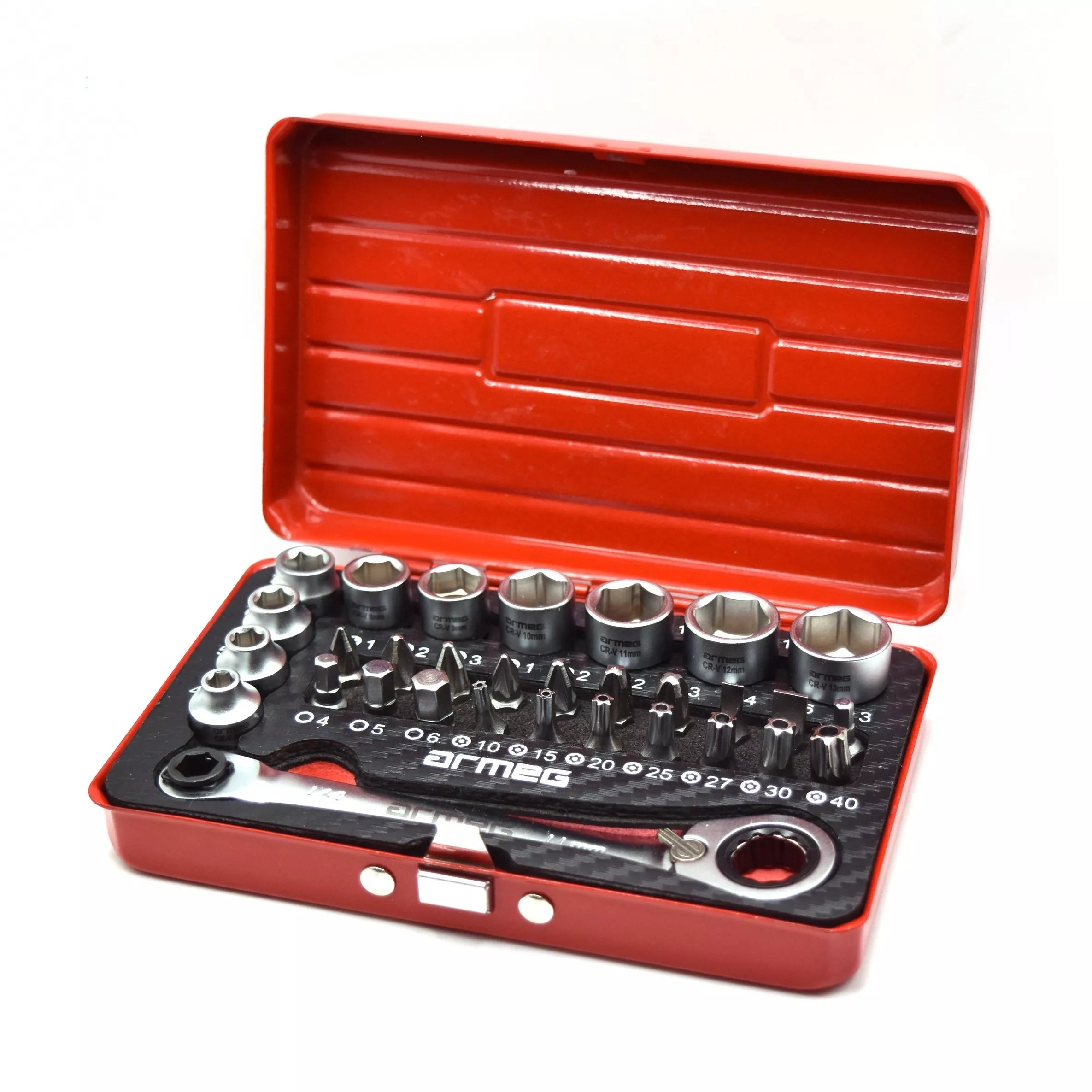 Armeg SDB&SSET31 31 Piece Super Compact Socket & Screwdriver Bit Set