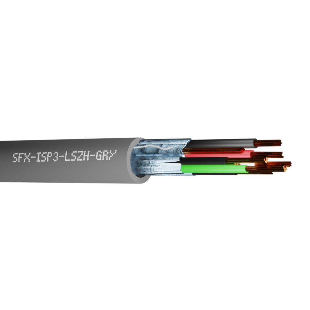 Belden Equivalent ISP3 3 Pair 22AWG Individual Foil Screen 600V LSZH (8777) Cable