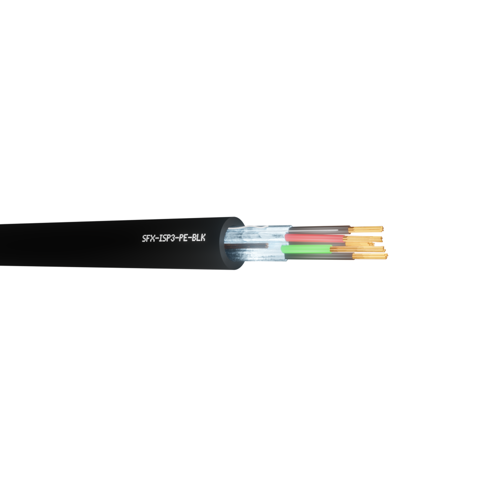 Belden Equivalent ISP3 3 Pair 22AWG Individual Foil Screen 600V PE (8777) Cable