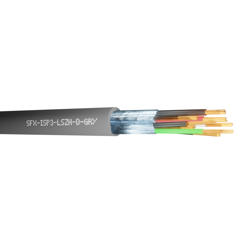 Belden Equivalent ISP3 3 Pair 22AWG Individual Foil Screen Dca 600V LSZH (8777) Cable