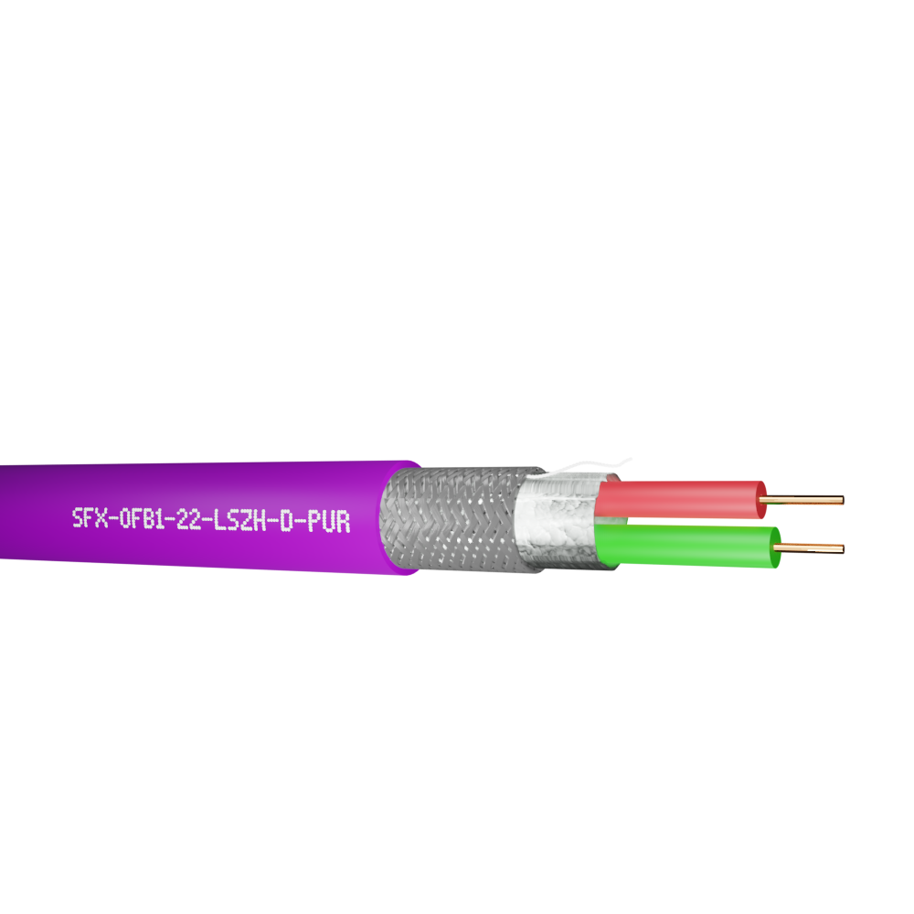 Belden Equivalent OFB1-22 1 Pair 22AWG Overall Foil and Braid Screen 600V Dca LSZH (3079A) Cable