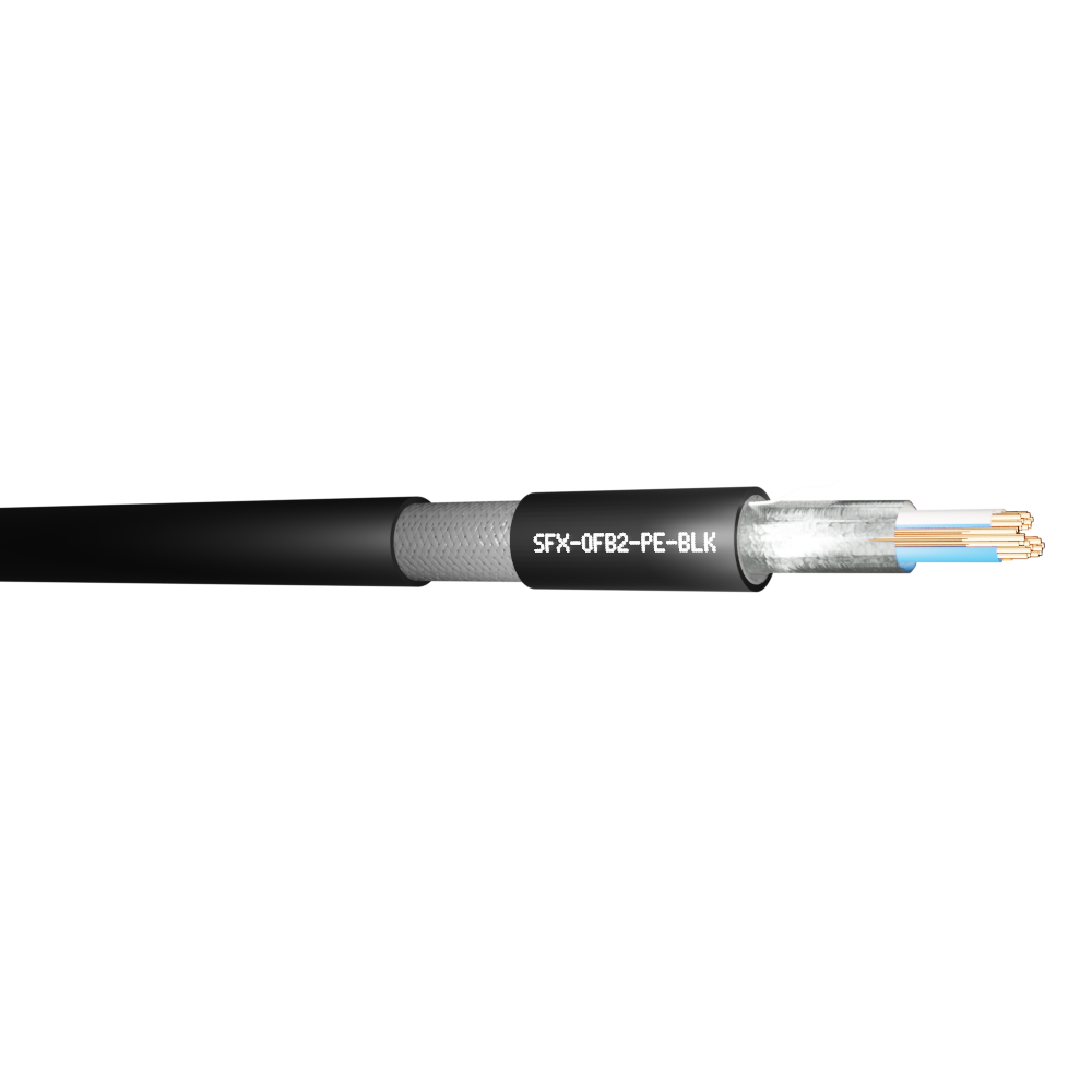 Belden Equivalent OFB2 2 Pair 24AWG Overall Foil and Braid Screen 600V PE (9842) Cable