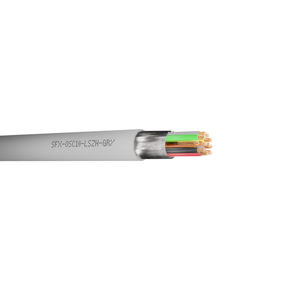 Belden Equivalent OSC10 10 Core 24AWG Overall Foil Screen 600V LSZH (9540) Cable