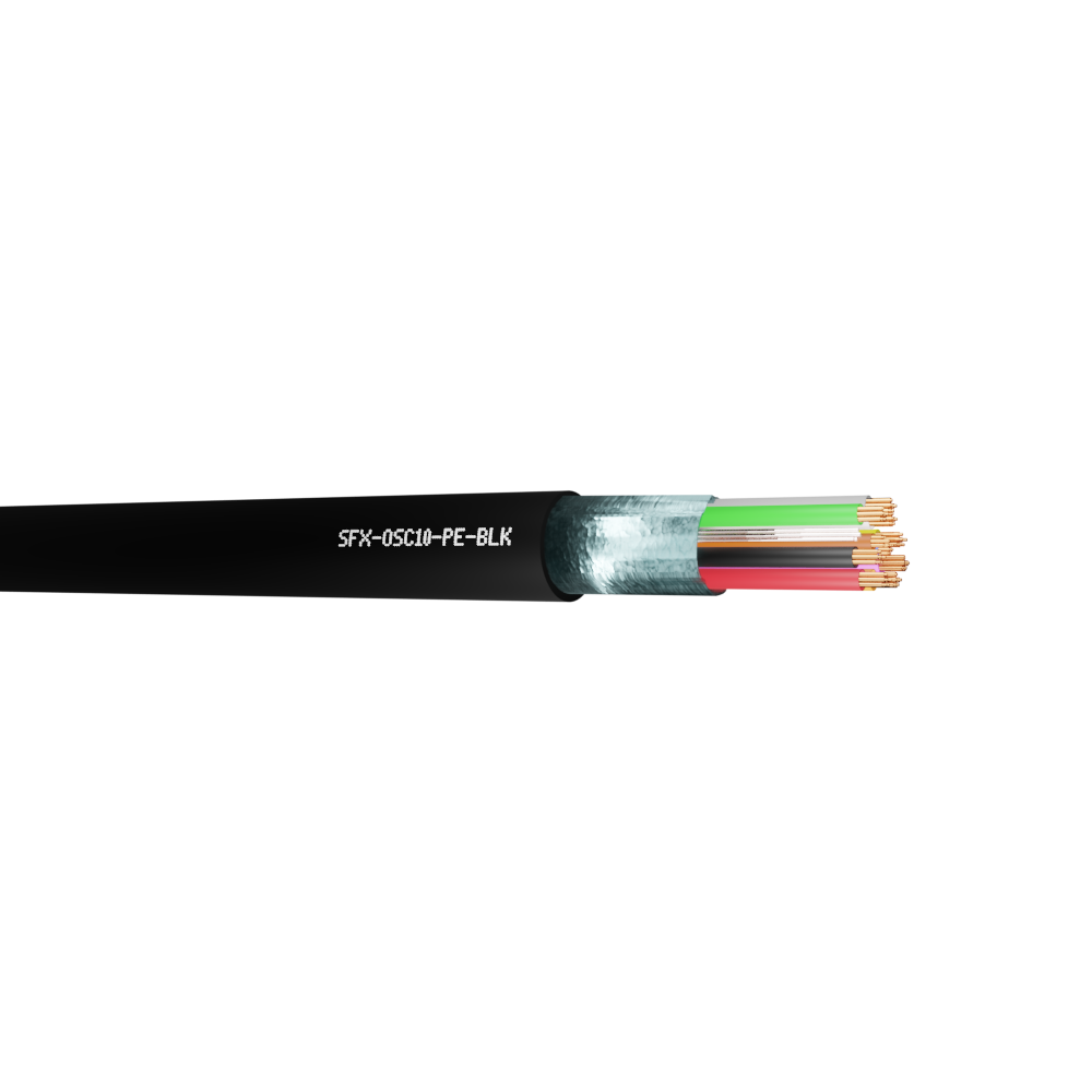 Belden Equivalent OSC10 10 Core 24AWG Overall Foil Screen PE (9540) Cable