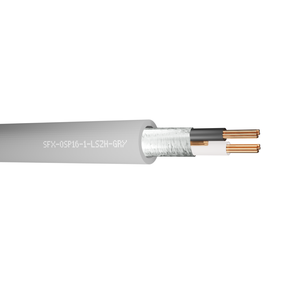 Belden Equivalent OSP1-61 1 Pair 22AWG Overall Foil Screen 600V LSZH (8761) Cable
