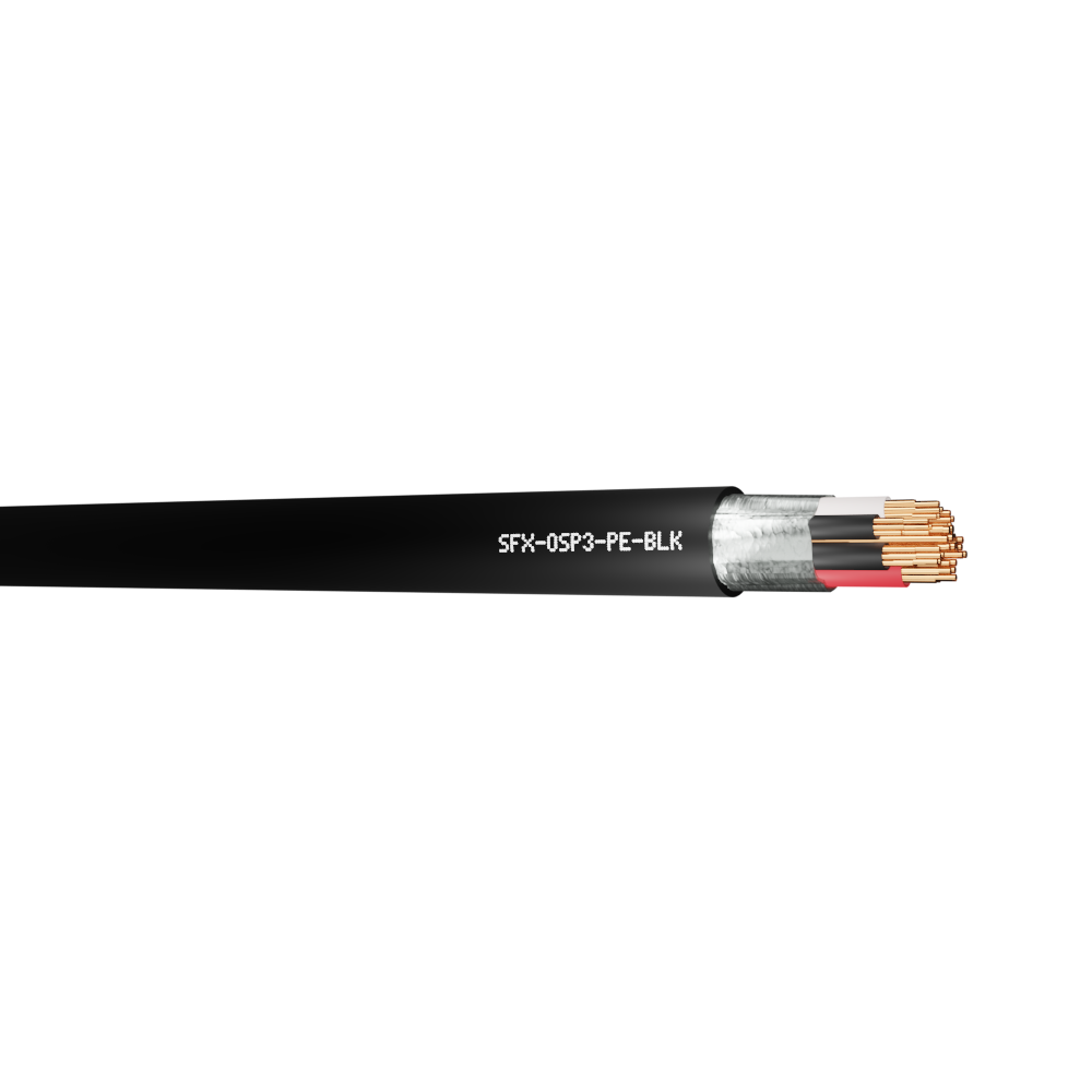 Belden Equivalent OSP3 3 Pair 24AWG Overall Foil Screen 600V PE (9503) Cable
